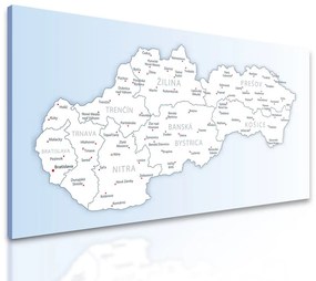 Obraz podrobná mapa Slovenskej republiky