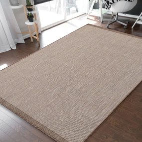Jednoduchý a praktický hladký koberec hnedej farby Šírka: 80 cm | Dĺžka: 150 cm