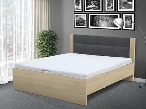 Štýlová posteľ Markéta 180 farebné prevedenie: orech lyon/sivá