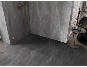 Mexen Lunar L sprchová stena ľavá 70 x 200 cm, 8mm číre sklo, medená matná, 830L-070-000-65-00-L