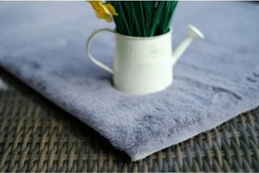 Kusový koberec RABBIT DELUXE - šedý - imitácia králičie kožušiny