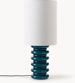 Veľká stolová lampa's dreveným podstavcom Nicolas
