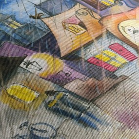Obraz - Daždivý večer (120x50 cm)