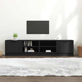 TV stolíky 2 ks čierne 80x35x36,5 cm spracované drevo