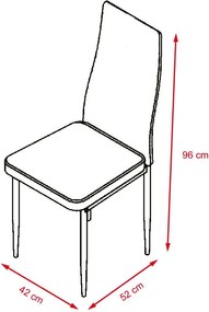 Jedálenský set 4x stolička + stôl Catini Austin - Čierna