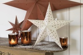 Biela závesná vianočná papierová hviezda M - 45*15*45 cm