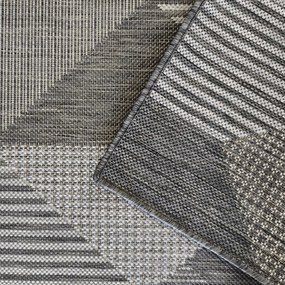 DY Sivý obojstranný koberec s geometrickým vzorom Zara 16 Rozmer: 80x150 cm