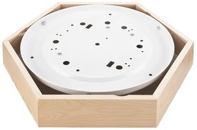 Stropné svietidlo HEX NATURAL 2xE27/60W/230V pr. 43 cm borovica
