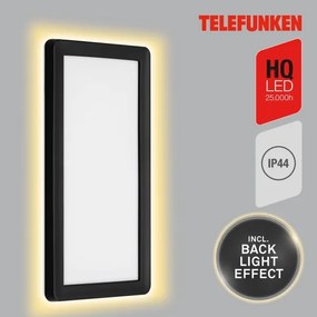 Telefunken 313605TF - LED Vonkajšie nástenné svietidlo LED/16W/230V IP44 čierna