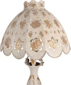 Béžová antik kovová lampa Camille - Ø 41*69 cm E27/ma* 1*60W