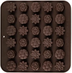 Banquet Formičky na čokoládu silikonové Culinaria Brown 21,4x20,6 cm mix tvarů