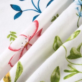 FLANELOVÉ OBLIEČKY FLANELOVE 180X200 CM, 2KS 70X80 CM KVETY