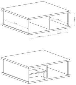 Konferenčný stolík Claudi 08 (dub artisan). Vlastná spoľahlivá doprava až k Vám domov. 1055492