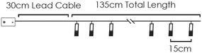 ACA Lighting LED dekoračná girlanda - snehuliaci, teplá biela farba, 2xAA, 160 cm