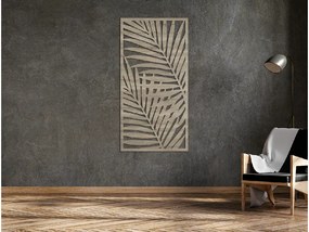 drevko 3D obraz na stenu Palmové listy Rozmer obrazu: 44,5 x 22,5 cm, Farba dekorácie: Čierna