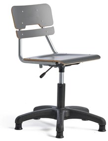 Stolička LEGERE, výškovo nastaviteľná, malé sedadlo, s klzákmi, V 400-520 mm, antracit