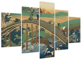 Obraz - Katsushika Hokusai, Ariwara no Narihirafrom the series One Hundred, Poems Explained by the Nurse (Hyakunin isshu uba ga etoki), reprodukcia (150x105 cm)