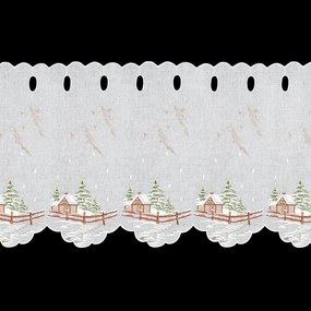 KRÁTKA ZÁCLONA NA PÚTKACH XMAS17 145X40 CM VZOROVANÁ