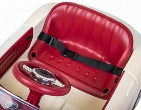 Baby Mix Detské elektrické autíčko Retro Pearl, biela
