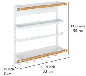 WENKO 54113100 - Organizér MAGNA 33x34 cm biela/hnedá/čierna