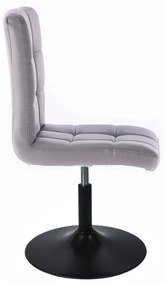 LuxuryForm DESIGN Stolička TOLEDO na čiernom tanieri - šedá