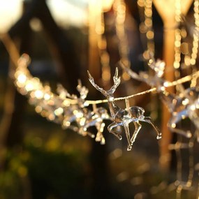 DecoKing Vianočná svetelná reťaz Soby teplá biela, 10 LED