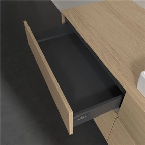 VILLEROY &amp; BOCH Collaro závesná skrinka pod umývadlo na dosku (umývadlo vpravo), 4 zásuvky, s LED osvetlením, 1400 x 500 x 548 mm, Nordic Oak, C086B0VJ