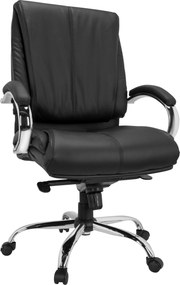 XXXLutz KANCELÁRSKE KRESLO, vzhľad kože, čierna MID.YOU - Online Only kancelárie - 001918069601