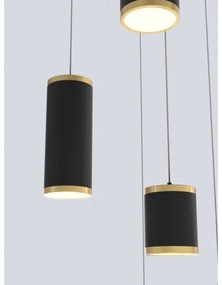 Wofi 5003-904 - LED Stmievateľný luster na lanku TOULOUSE LED/57W/230V čierna/zlatá