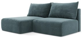 Tyrkysovomodrá rozkladacia/s úložným priestorom rohová pohovka (ľavý roh) Kalena – Makamii