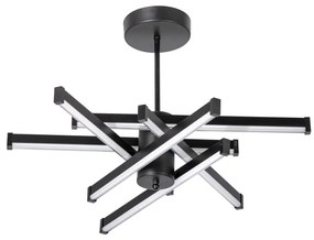 LED Luster na tyči 6xLED/10W/230V 3000-6500K pr. 66 cm čierna