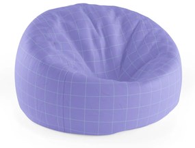 Sablio Sedací vak Cocoon Štvorcový vzor fialovej - 75 x 45 x 35 cm