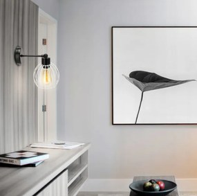 BERGE LED nástenné svietidlo - 1xE27 - DRUCIAN WHITE sféra