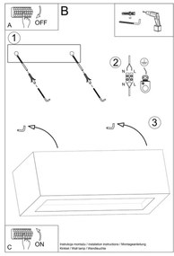 Sollux SL.0992 - Nástenné svietidlo VEGA 1xE27/60W/230V 30 cm betón