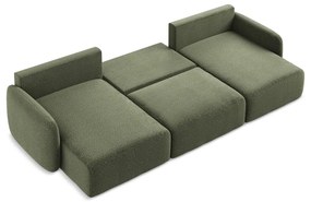 Zelená rozkladacia/s úložným priestorom rohová pohovka Kalena – Makamii