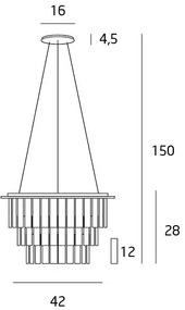 MAXLIGHT P0259 - Luster na lanku MONACO 9xG9/40W/230V pr. 42 cm chróm