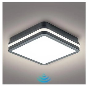Brilagi - LED Vonkajšie svietidlo so senzorom BENE LED/18W/230V 22x22 cm IP54 BRI049