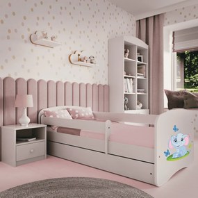 Detská posteľ Babydreams slon s motýlikmi biela