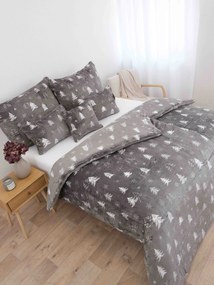 Obliečky mikroplyš Exclusive – Stromčeky sivá