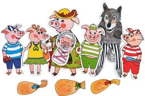 MARIONETINO – O troch prasiatkach – bábky 6 ks