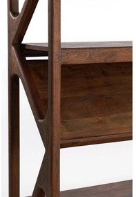 Hnedá knižnica z masívu akácie 120x160 cm Yuki - Light &amp; Living