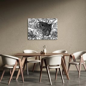 Sklenený obraz - Exotická záhrada (70x50 cm)