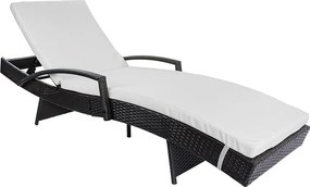 Záhradné relaxačné lehátko Avenberg VARADERO čierna/sivá