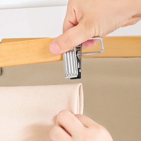 SONGMICS Súprava 8 drevených vešiakov Lassy hnedá