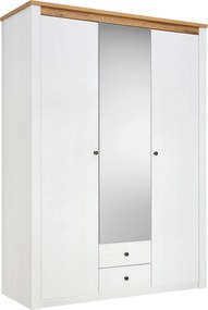 XXXLutz SKRIŇA SO ZRKADLOM, biela, farba duba, 155/216,5/60 cm Landscape - Skrine - 001803069118