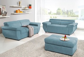 Dvojsedák Speedway, azúrovo modrá látka