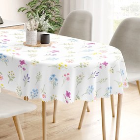 Goldea oválny teflónový obrus - kvetinová záhrada 140 x 200 cm