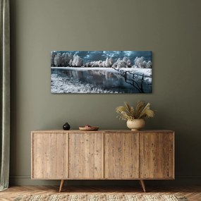 Obraz - Zamrznutá krajina (120x50 cm)