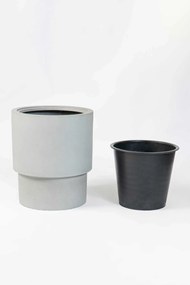 Kvetináč ESCADA, sklolaminát, výška 40 cm, beton design
