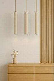 Brilagi - Luster na lanku TUBE 3xGU10/15W/230V béžová/zlatá